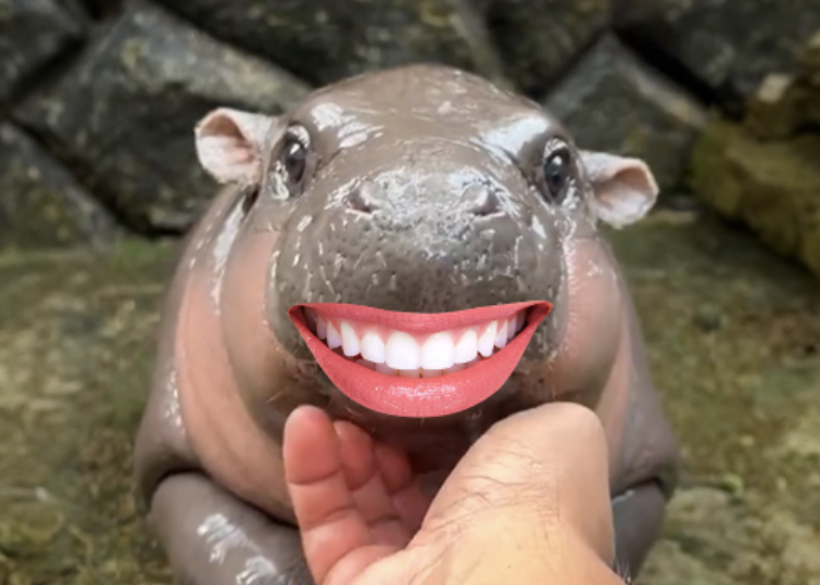 pygmy hippo Moo Deng image